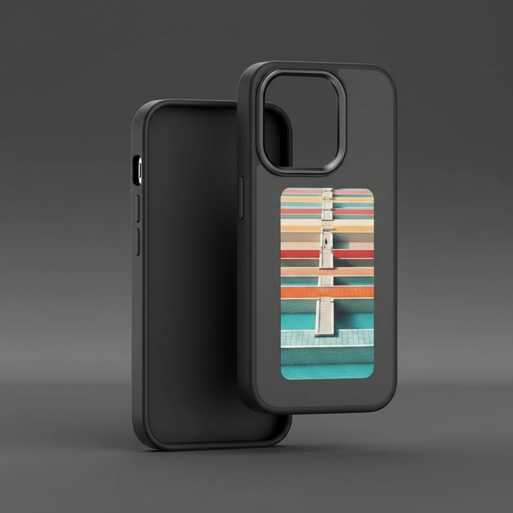 DIY Smart Eink 4 Colors Display Screen NFC Phone Case for Phone 13 14 15Pro Max Magic Designer Casing Phone Back Cover