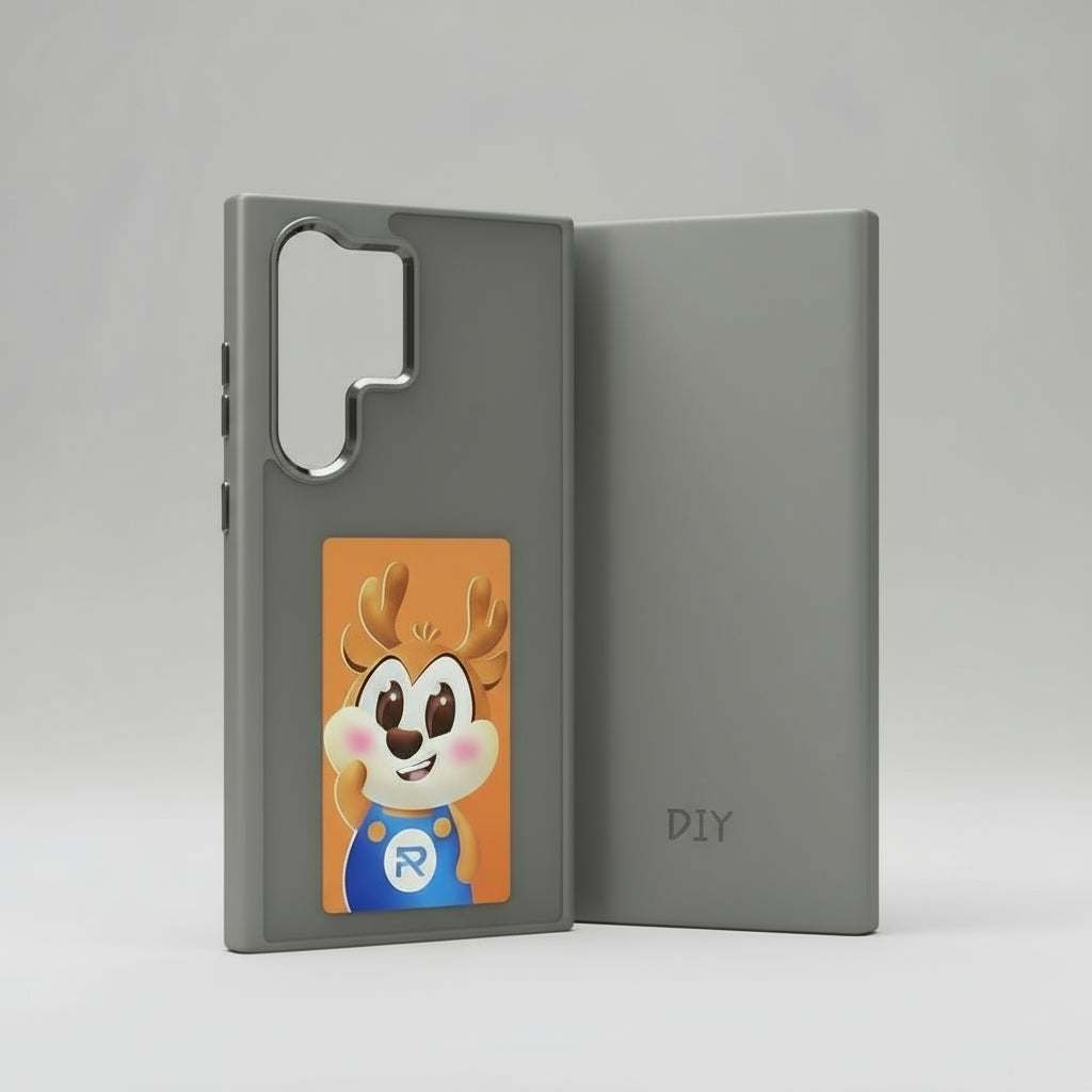 For Samsung Galaxy S25Ultra S24 S23 AI Smart Four-Color Diy E-Ink Screen Case with NFC High End Frosted Covers Mobile Phone Case